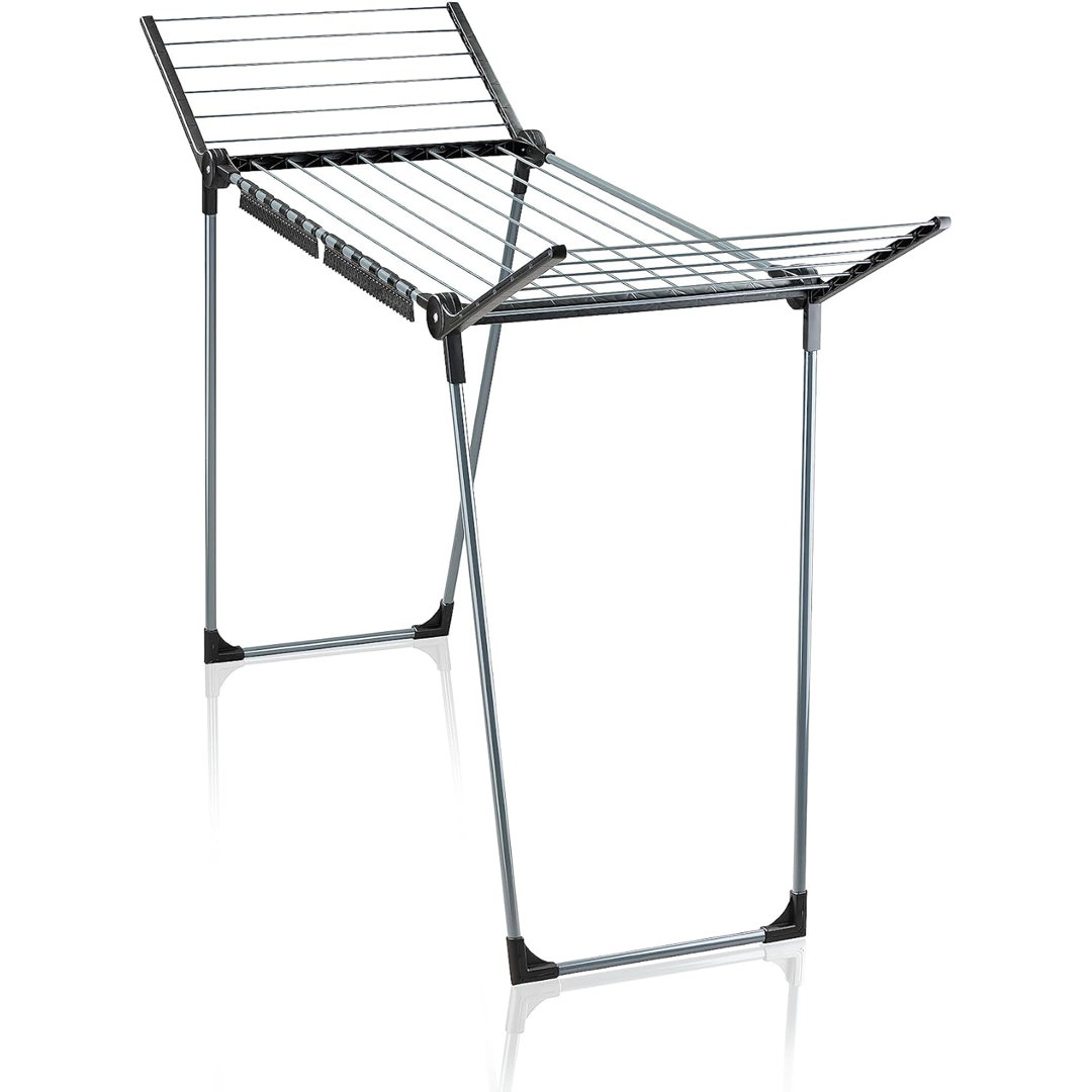 Leifheit Pegasus 150 Black Edition Foldable Freestanding Drying Rack LEIFHEIT