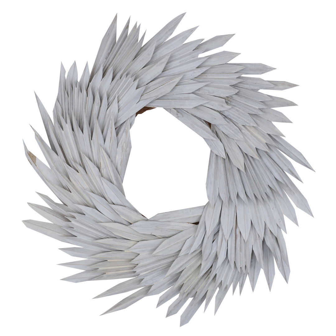 Preserved Sun Palm Wood 17'' Wreath Primrue