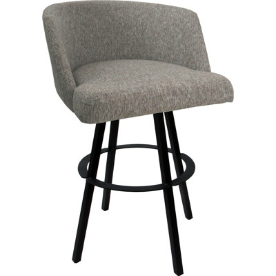 Tabouret de bar pivotant en métal Karimah