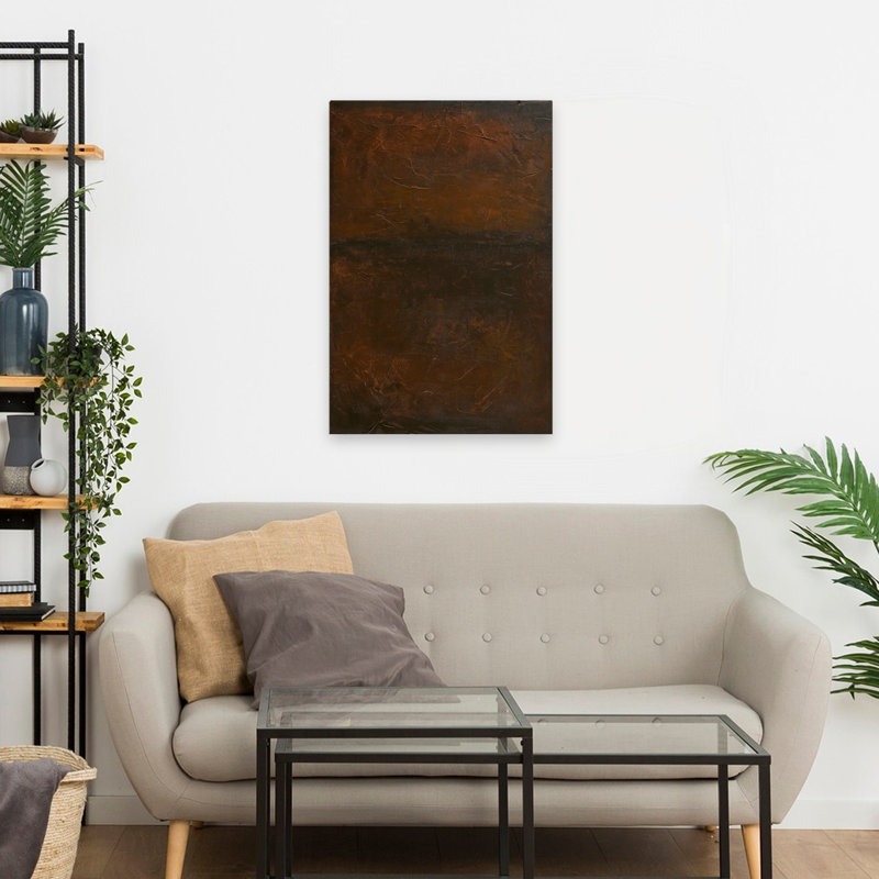 After Dark - Abstracts Brown Art, 24" H x 16" W