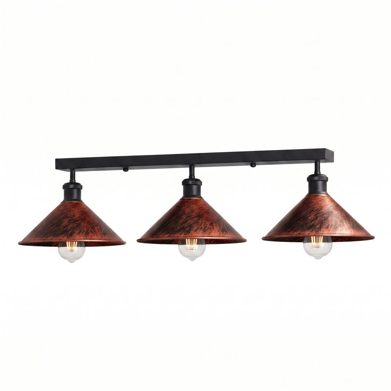 Menoher Flush Mount, Yes, Rustic Red