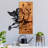 Stylish Wooden Wall Accessory, Walnut & Black, 18.5 x 22.8 x 1.2 inches | 50% Real Wood (Thickness: 1.2 inches) & 50% Metal (Thickness: 0.6 inches) | Unique Design for Home Décor & Modern Interiors, Lightweight at 6.0 lbs