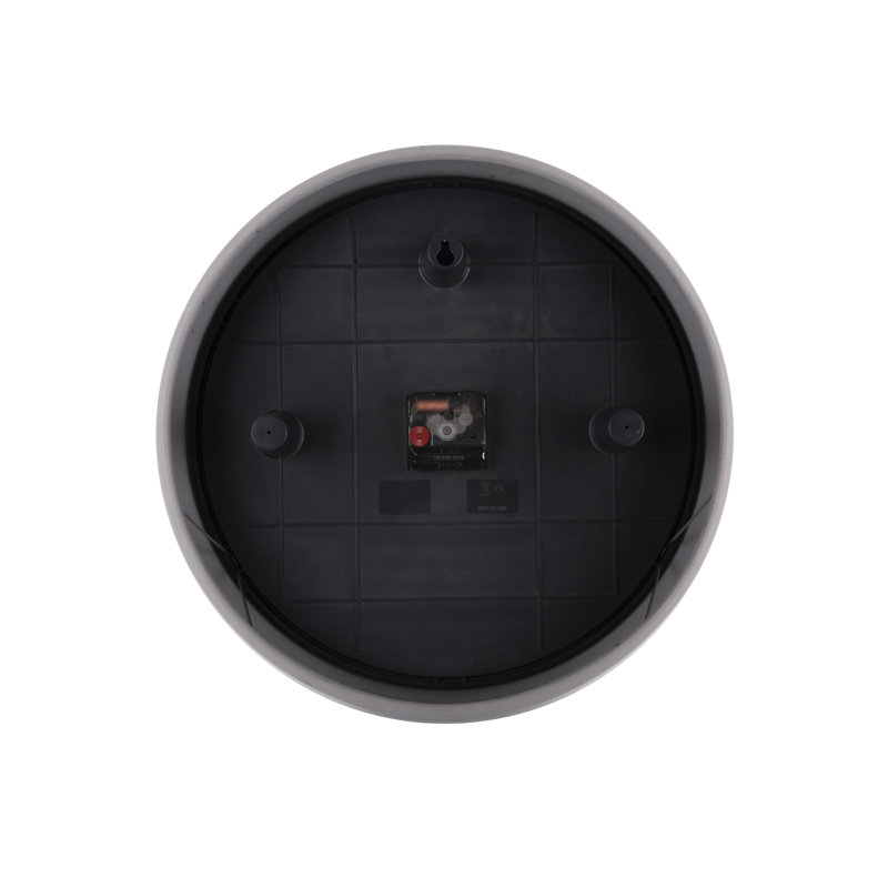 Metal Wall Clock, Dark Warm Grey