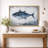 Blue Tuna Fish Artwork, Coastal Marine Life Living Room Pictures, Framed Canvas Giclee Print Wall Art-126136949-126136955