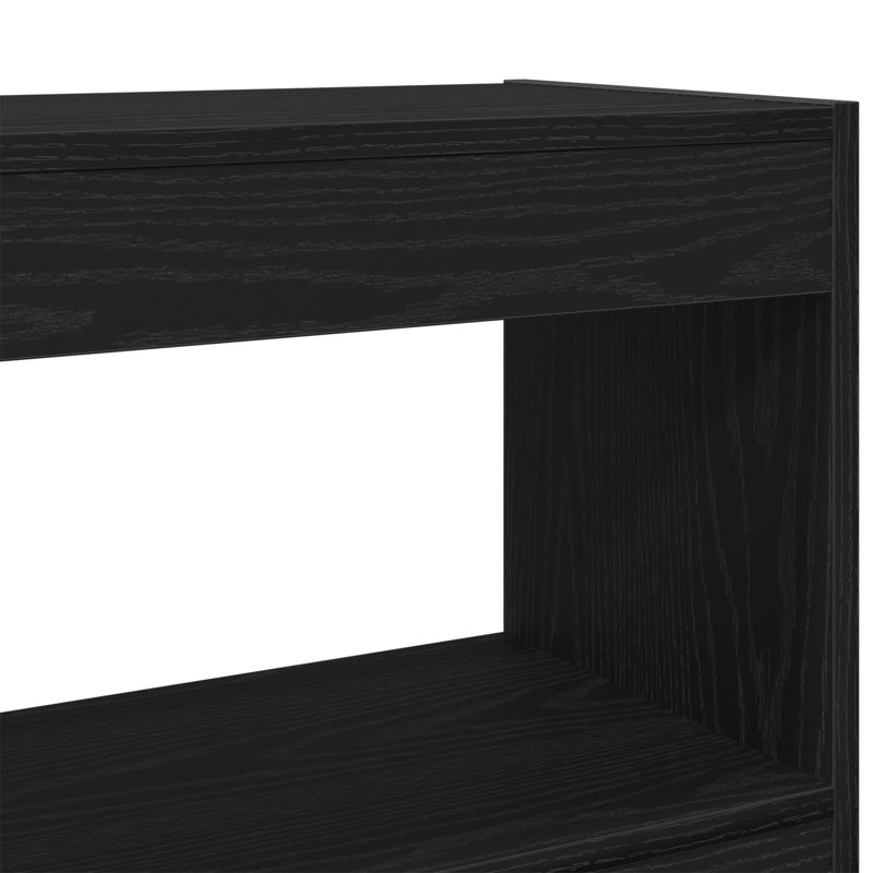 Book Cabinet Bookcase, Black Oak, (2 Shelves) 71.5cmH x 100cmW x 30cmD