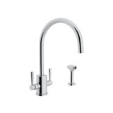 Holborn Double Handle Kitchen Faucet with Accessories