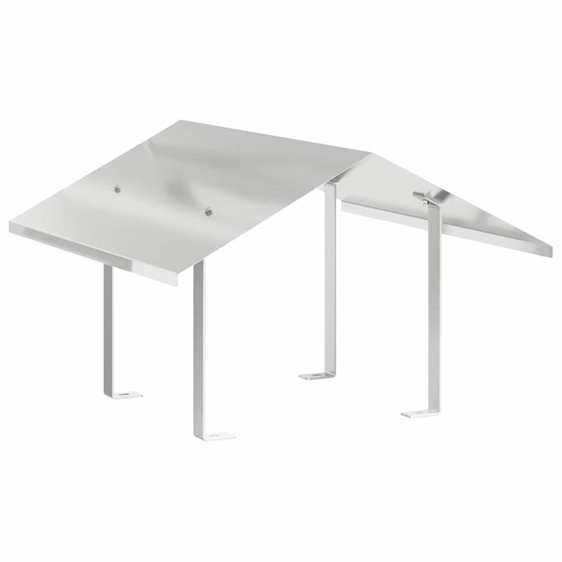 Chimney Hood Silver Stainless Steel, 38cm H x 60cm W x 60cm D