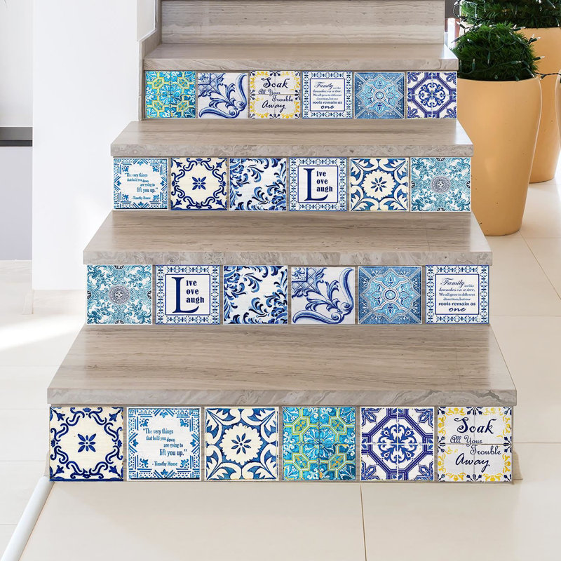38.1cm W x 38.1cm L PVC Peel and Stick Mosaic Tile