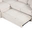 Canapé-lit modulaire convertible en U de 107,1 po pour salon, beige