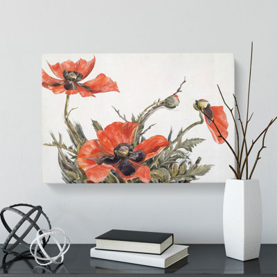 Red Poppies by Charles Demuth - Wrapped Canvas