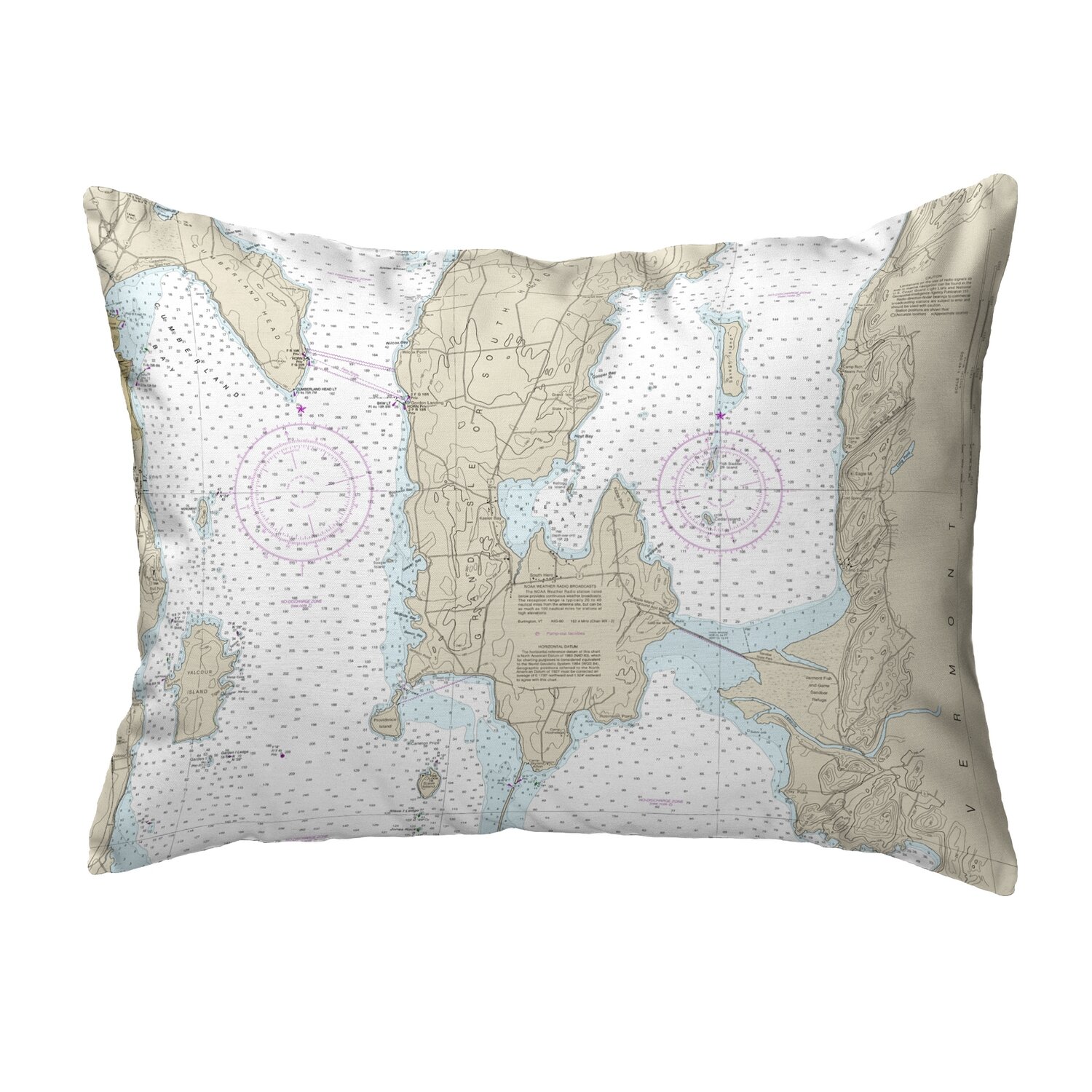 Betsy Drake Interiors Nautical Map Indoor/Outdoor Reversible Throw ...