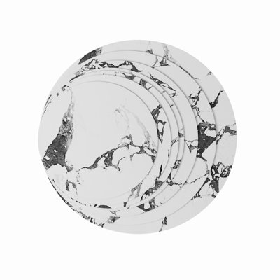 Round Sintered Stone Table Top 39" Indoor/Outdoor · Scratch & Heat Resistant · Fits Any Base, Suitable For DIY Countertop Renovation, Restaurant Table, Coffee Table, Dining Room Table, Patio Table, Party...