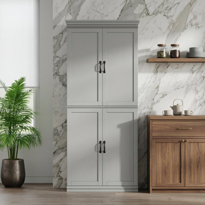 70 po H, armoire de rangement autoportante avec portes et tablettes réglables