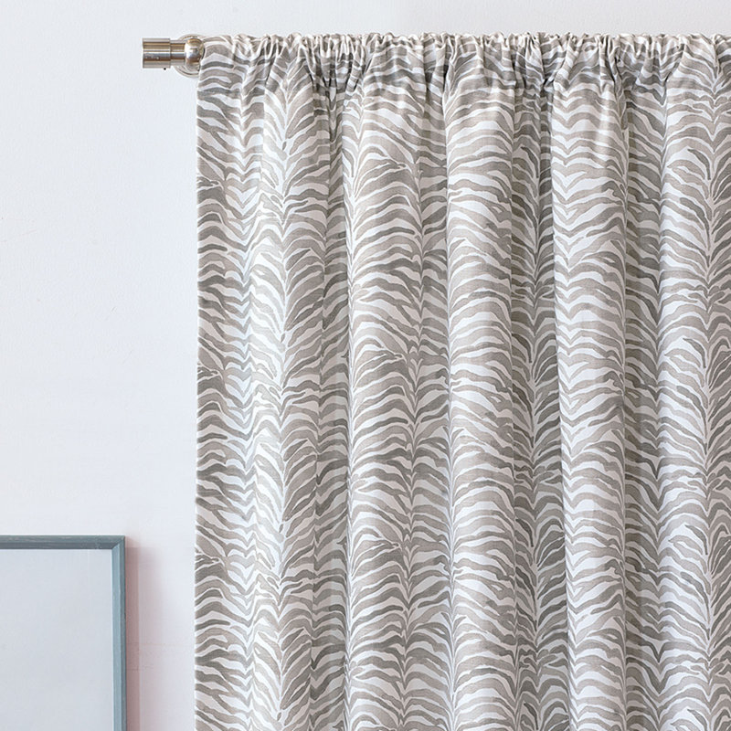 Amara 100% Cotton Room Darkening Curtain Single Panel, 48" W x 96" L