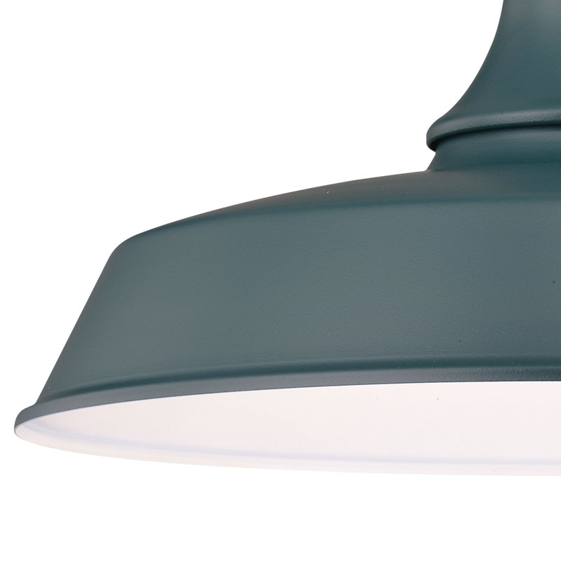Gunnora Steel Wall Light, 12.25" H x 15" W x 23" D, Hunter Green/White