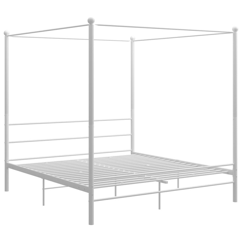 Azeezah Metal Bed, White, 260 x 220 cm
