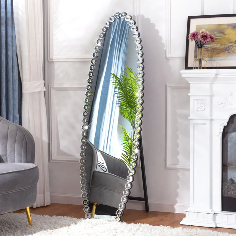 Crystal Full Length Mirror With Stand, Mirror