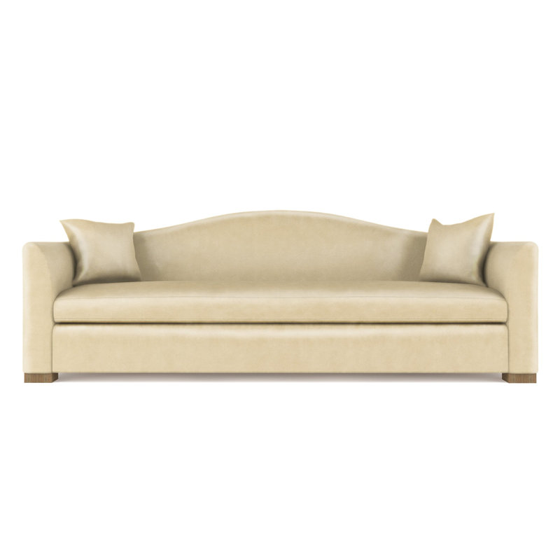 Canapé Horatio, H 33 po x l 108 po x P 36 po, Patiné, Cuir rétro huître
