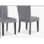 Chaises de salle à manger rembourrées en velours avec dossier capitonné en bois, ensemble de 2