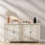 Buffet 4 portes avec tablettes réglables et sculpture créative exquise-1852118421