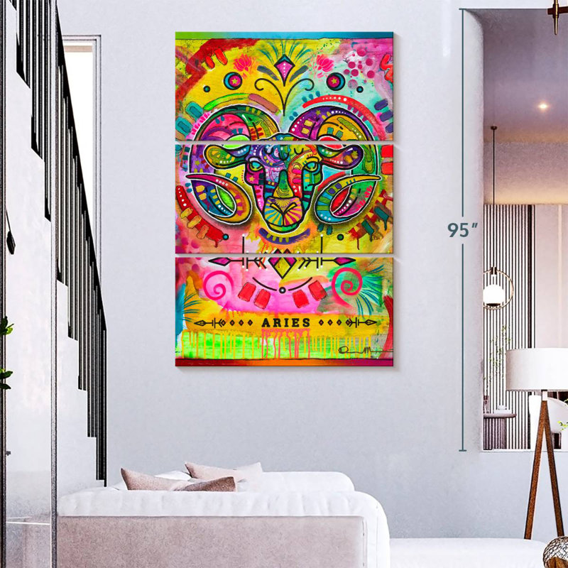 Adella Psychedelic Aries, 74" H x 48" W