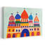 Whimsical Russian Church Colorful Playful Vibrant Architecture Wall Art Print by Mathieu - Wrapped Canvas Print-447941661