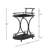 Black 2-Tier Bar Cart(No Include Stool)