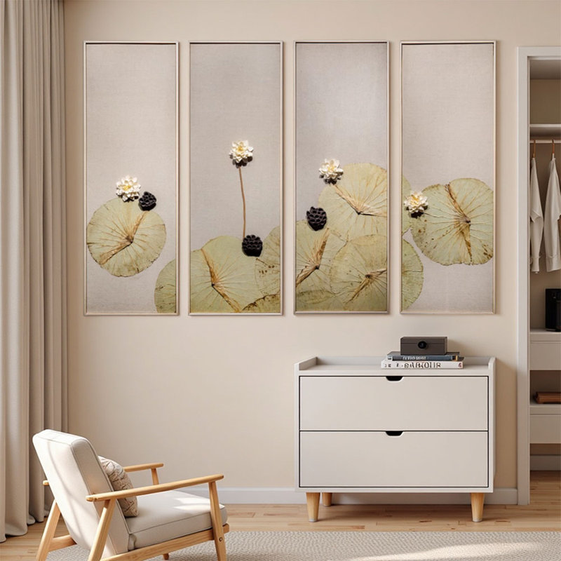 Creative Lotus Wall Decor, White