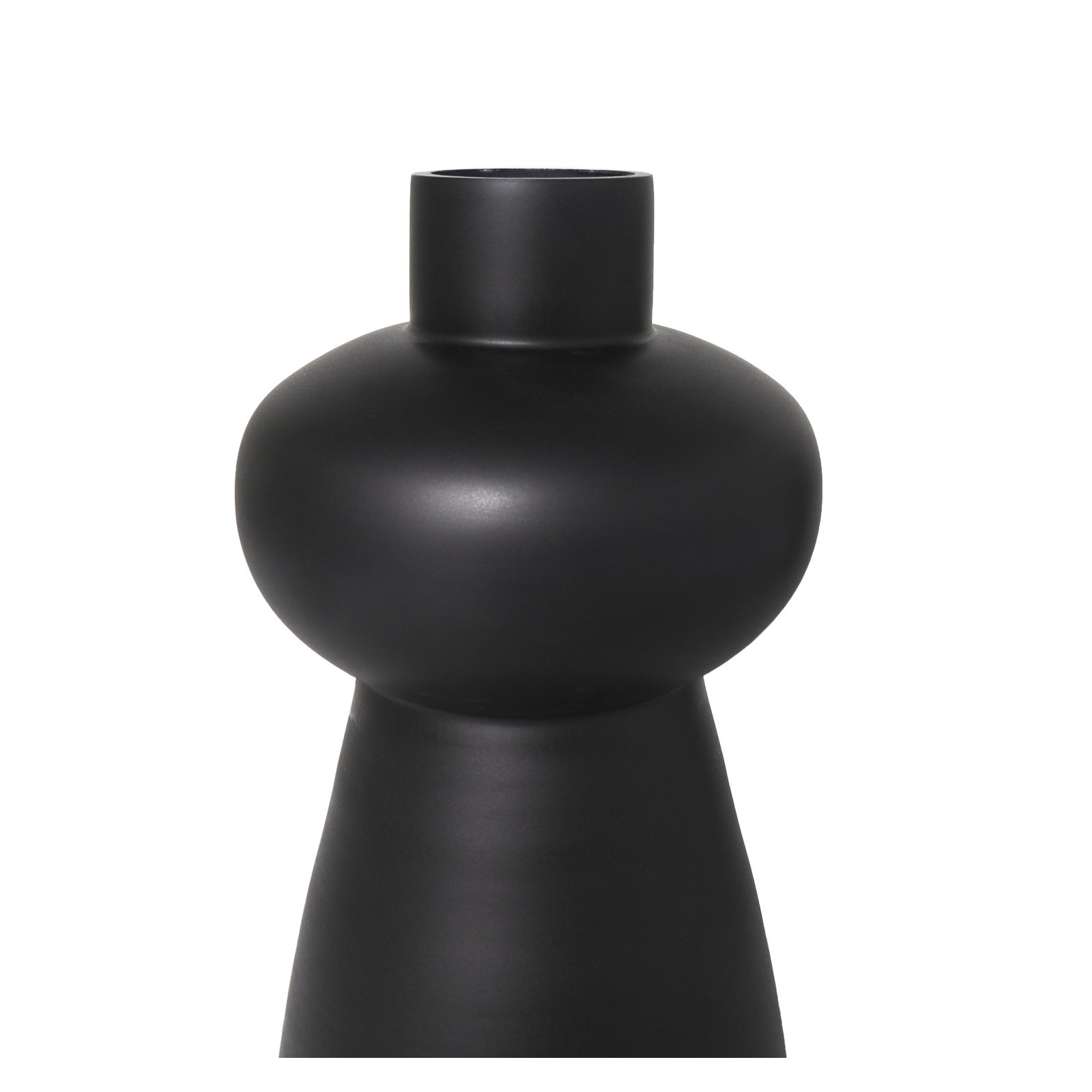 Mable 2-Piece Set Glass Table Vase, Black