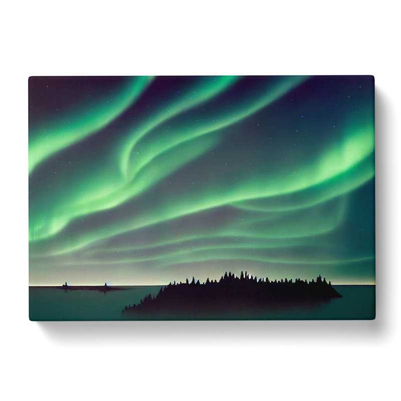 Fascinating Aurora Borealis - Wrapped Canvas, 35cm H x 50cm W x 3cm D