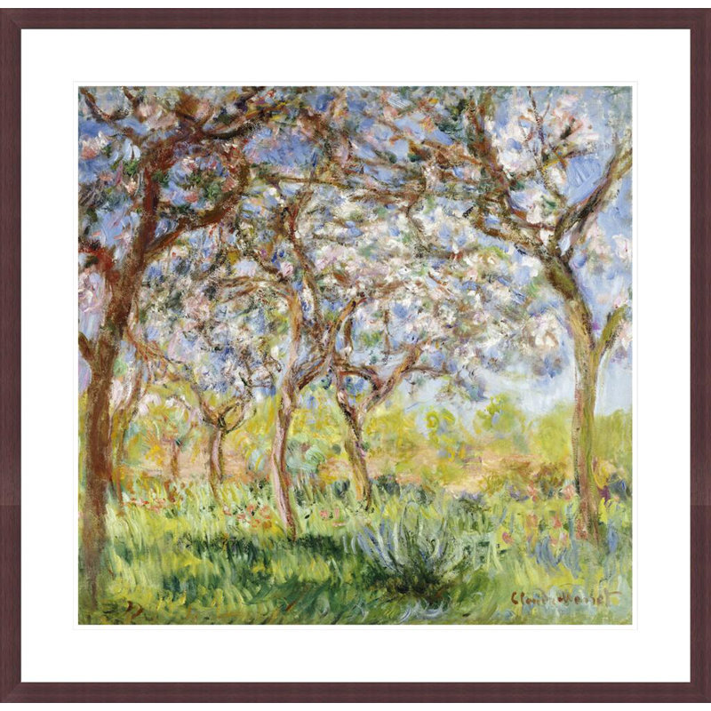 «Spring at Giverny» par Claude Monet, impression giclée encadrée, H 33,5 po x l 34,27 po