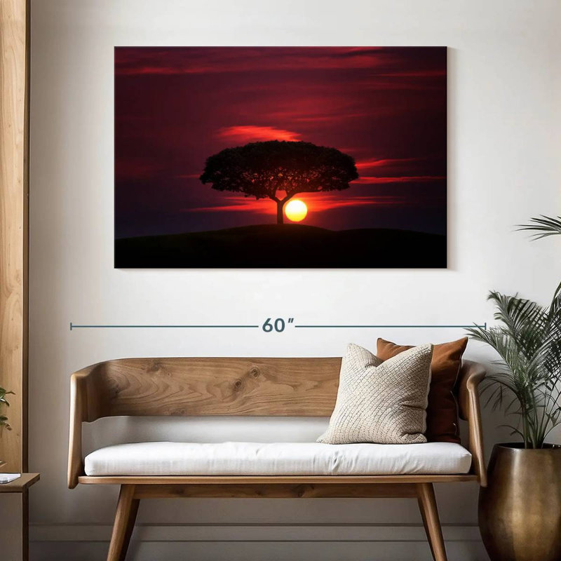 Alvord, coucher de soleil africain, ciel, H 32 po x l 48 po