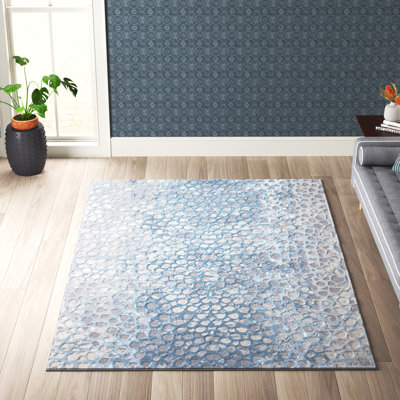 Gupton Abstract Gray/Blue Area Rug
