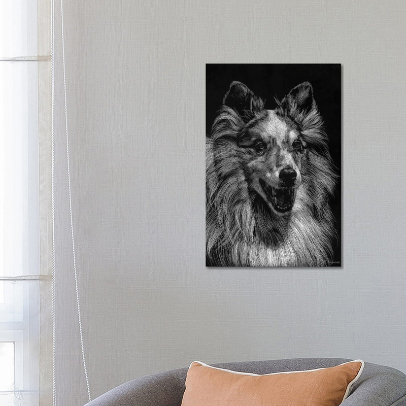 Canine Scratchboard VIII by Julie T. Chapman - Wrapped Canvas Print, 66.04 cm H x 45.72 cm W x 1.91 cm D