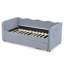 Canapé-lit convertible 3 en 1 avec couchette simple et poches de rangement sur le côté, idéal pour les espaces multiples et les espaces restreints-133238167