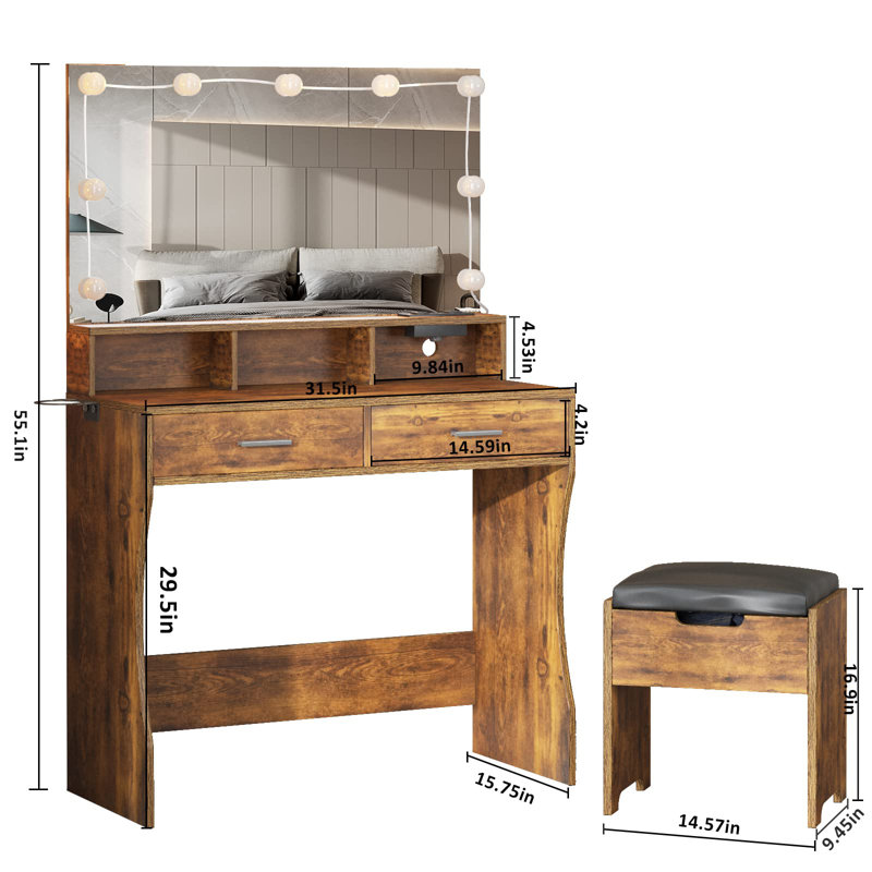Greber Vanity, Brown