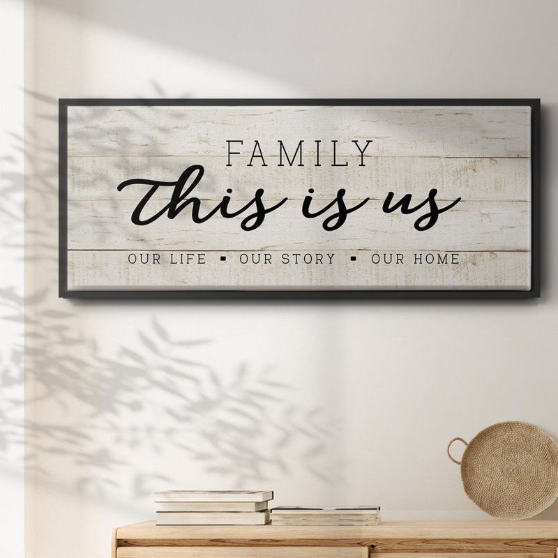 This is Us- Framed Canvas, 12" H x 30" W