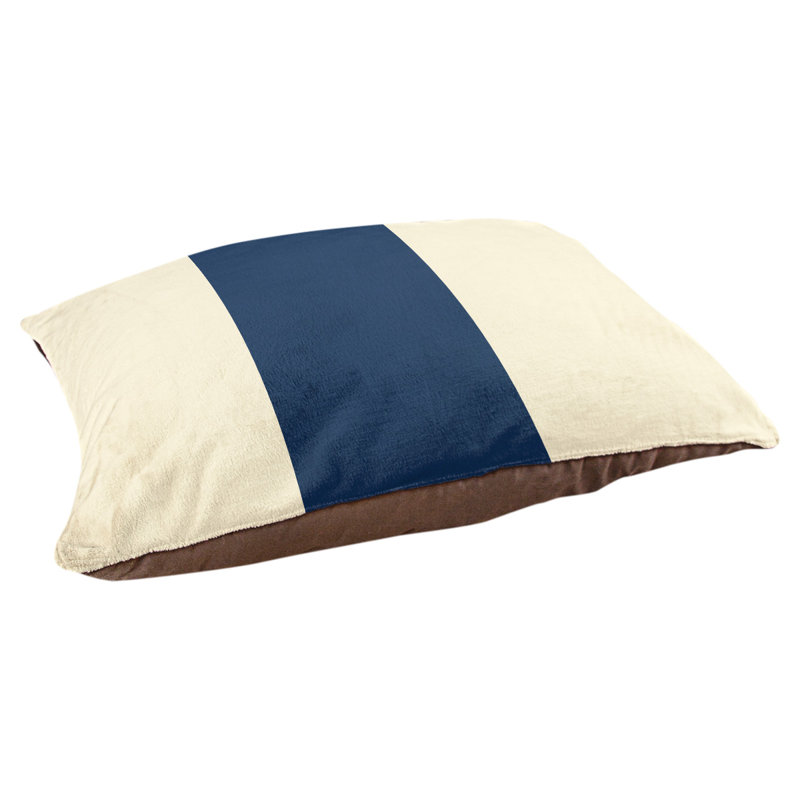 Phoenix Polyester Pet Bed, Extra Large (50" W x 40" D x 17" H), Cream/Navy Blue/Cream