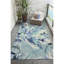 Tapis bleu touffeté à la main Walczak-421135538