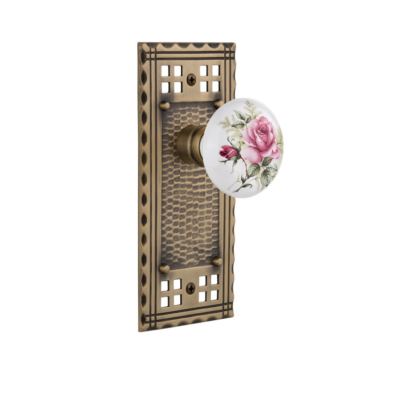 Bouton de porte de passage Craftsman, Laiton antique, 2,375 po