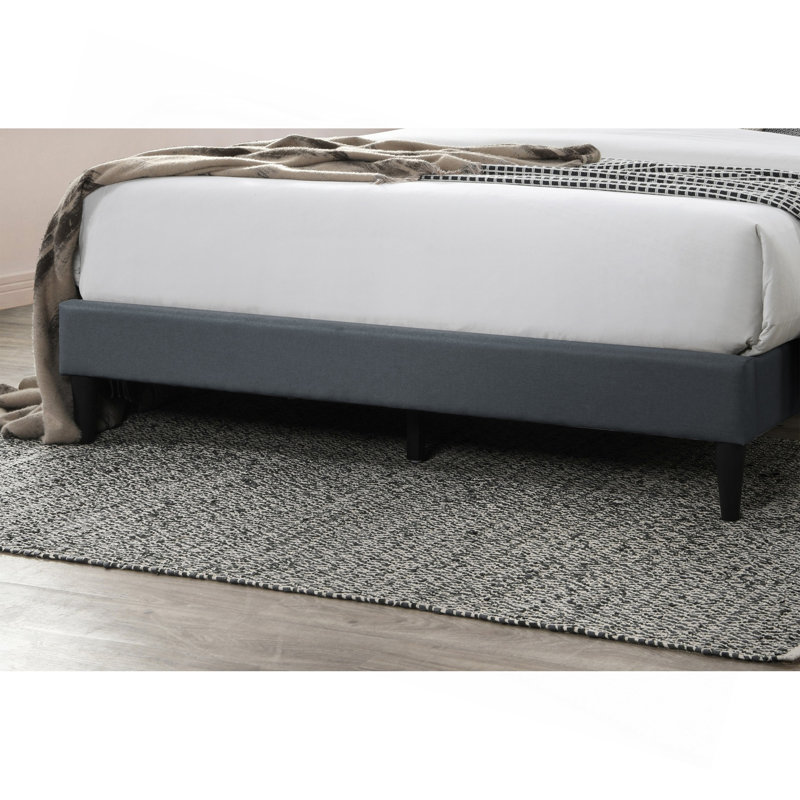 Lit 1 place moderne Modern, Gris anthracite