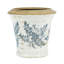 Jardinière en céramique 7,1 x 7,1 x 6,7 po à motif floral, ensemble de 2