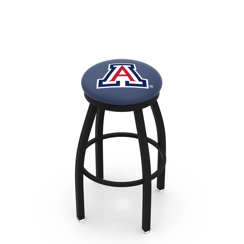 Tabouret de comptoir pivotant de 25 po NCAA, Noir froissé, Université de l'Arizona