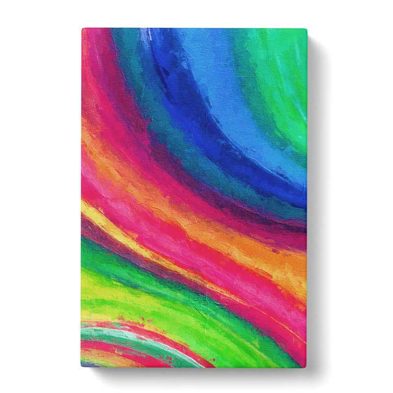 Rainbow Motion In Abstract - Wrapped Canvas, 76cm H x 50cm W x 3cm D