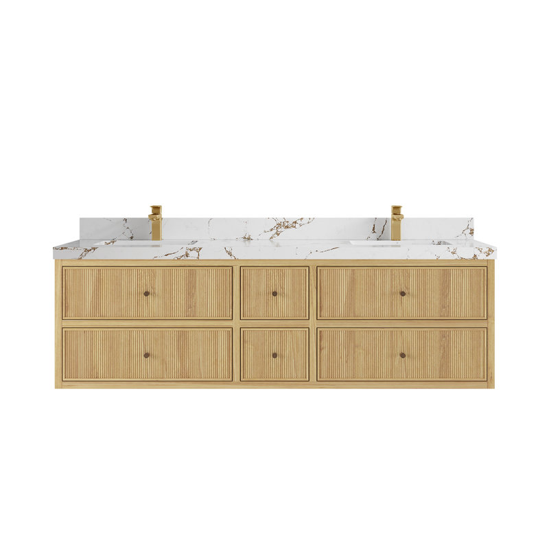 Ensemble de meuble-lavabo double 72 po Sonoma, Brun Viola