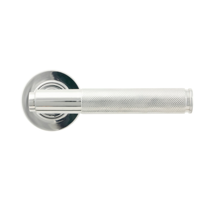 Brompton Latch Right Hand Door Handle, Polished Chrome