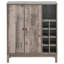 Armoire à vin en acacia avec 2 portes