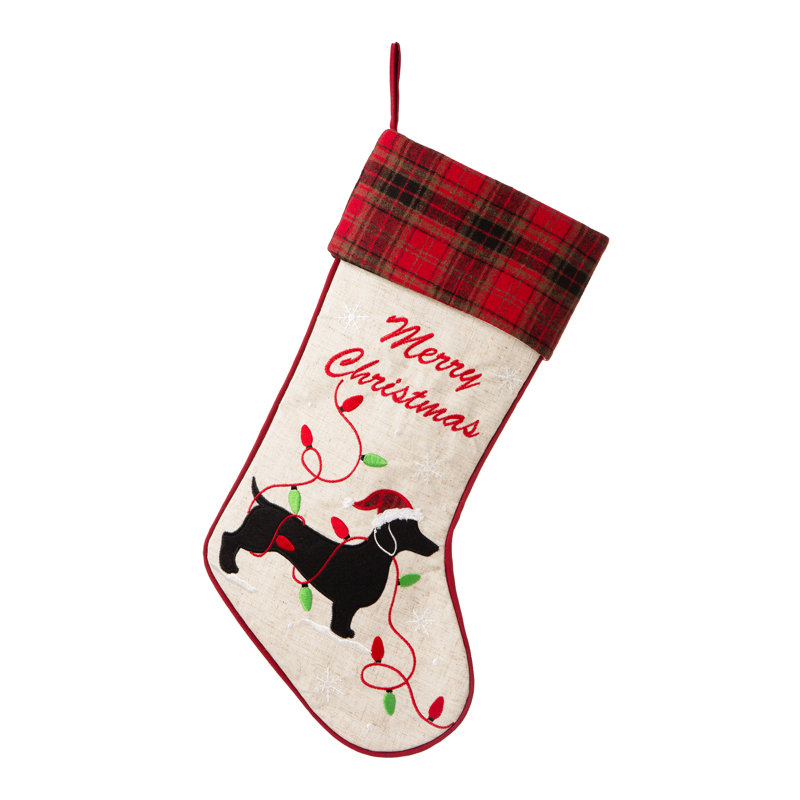 Chaussette de Noël teckel