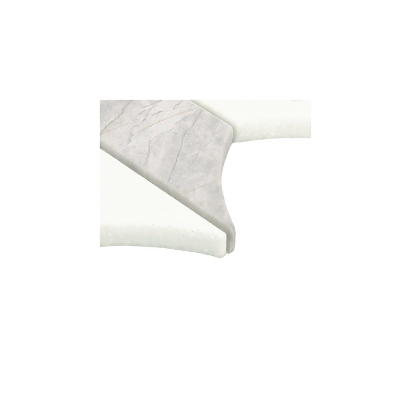 Daltile Eclessia Marble Natural Stone Feather Mosaic Polished (10 PCS Per Carton) (10.10 SQFT Per Carton), Pacifica Blend