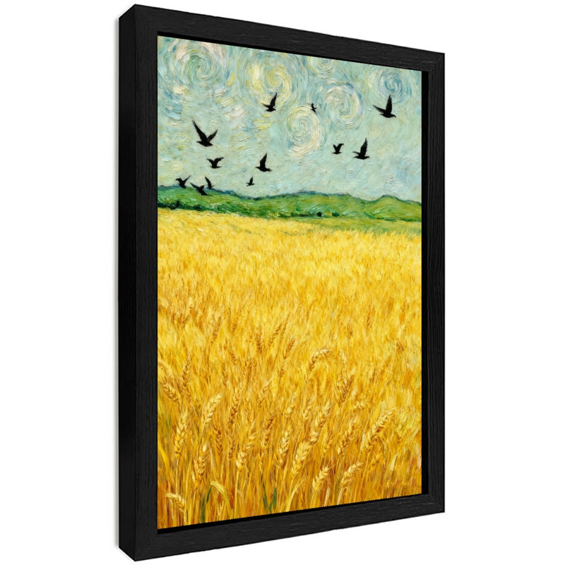 Reproduction d'art encadré noir rétro, 37" H x 25" W